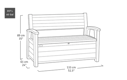 60G Storage Bench Signature Collection - Ashwood Brown