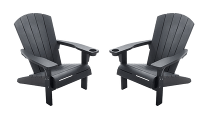 Alpine Adirondack Chair Set - Grey