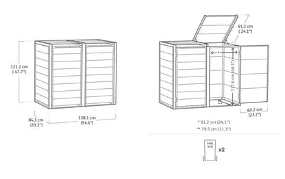 240L Bin Hideaway - Grey